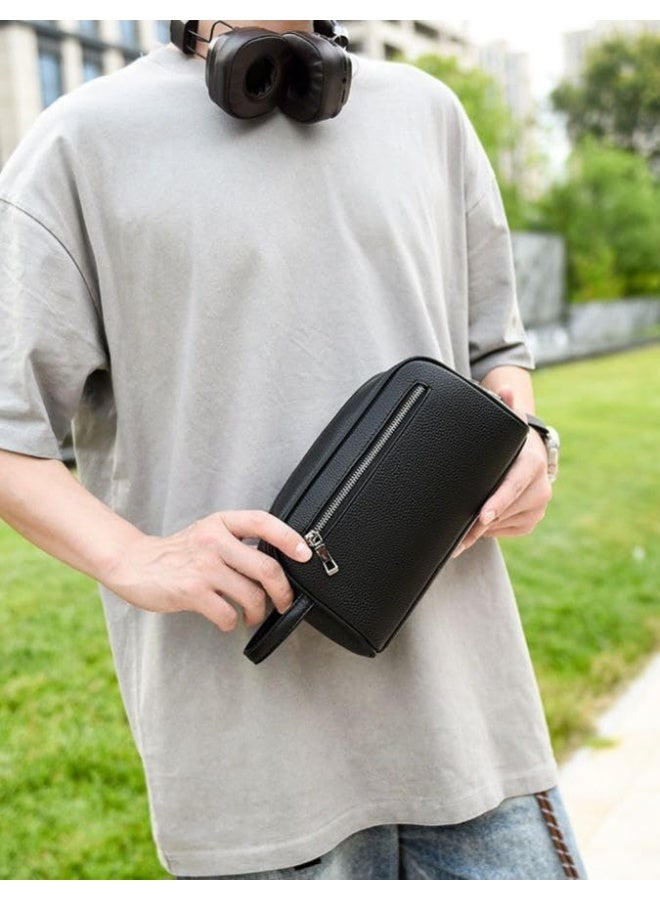 Unisex Smart Fingerprint Lock Hand bag with Anti-Theft Technology - 3-Zipper Security, 10-Fingerprint Capacity, Handle , Compatible with Smartphones/Tablets/Laptops - Image 3